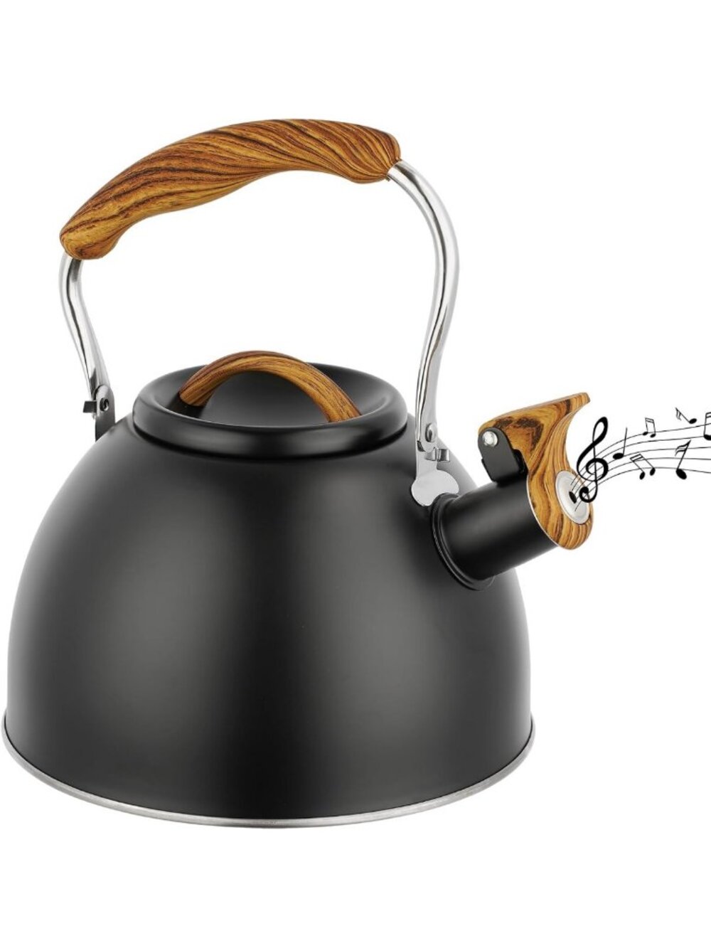 Whistling Stainless Steel Tea Kettle - 3L Stovetop Pot for Coffee, Tea & Hot
